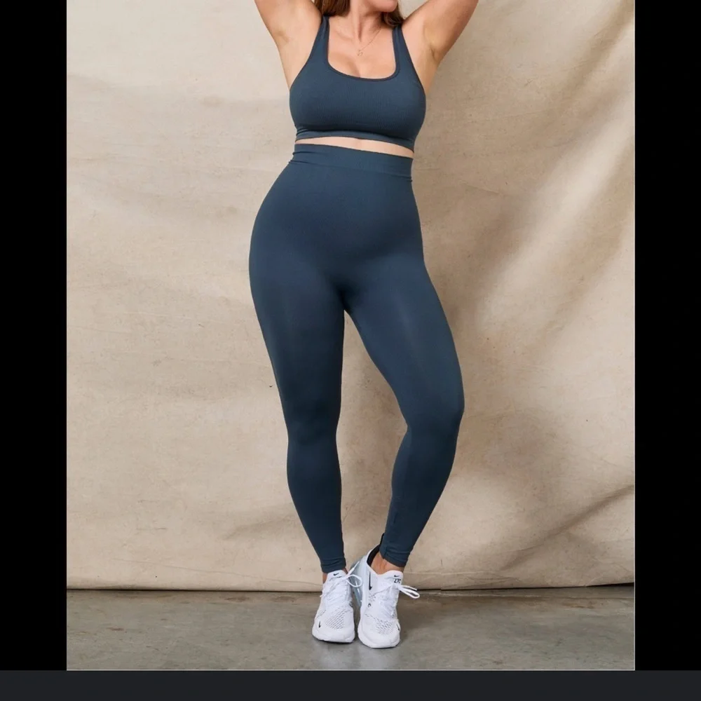 Blanqi Everyday Postpartum Support Maternity High Waisted Leggings Size Medium